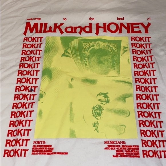 ROKIT Milk & Honey Graphic T-shirt - Picture 2 of 6